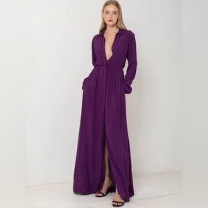 swf a line dress SWF Plunge Dress in Floss